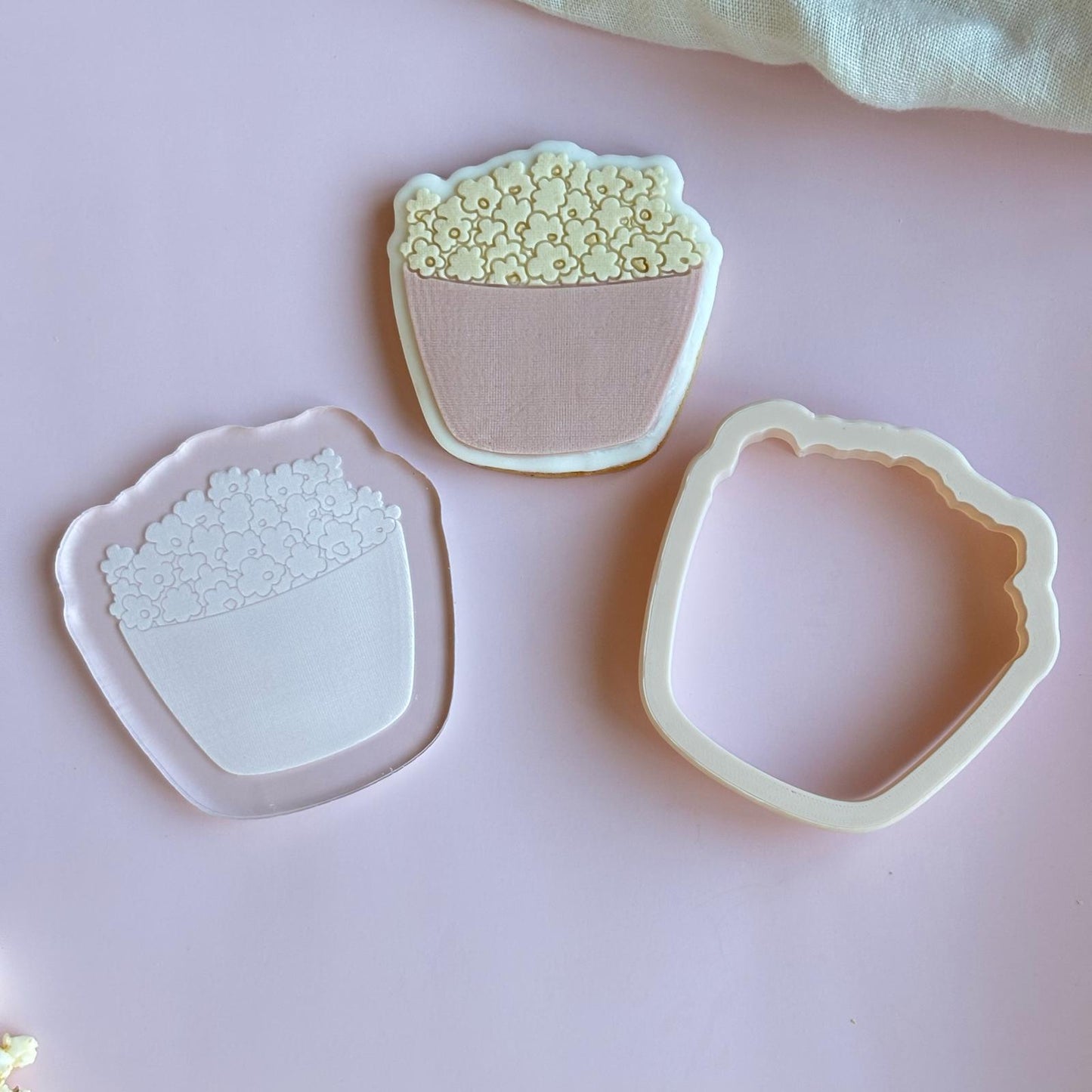 PYJAMAPARTY - 10 Pop Corn (Ausstechform und Stamp)