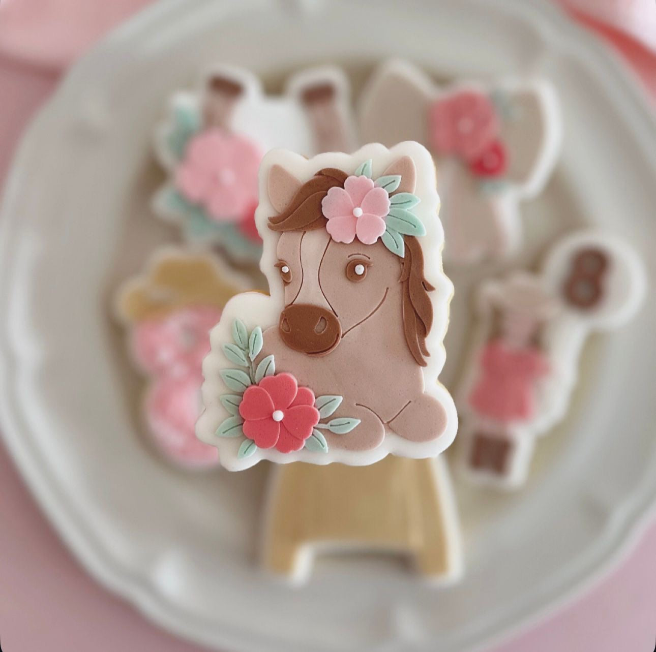 COWGIRL 1 - Pferd mit Blumen