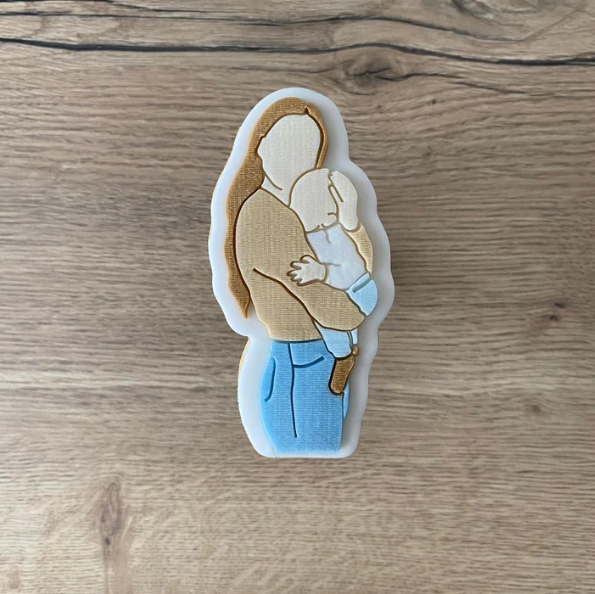 BABY 37 - Schwangere Frau mit Baby (Ausstechform und Stamp)