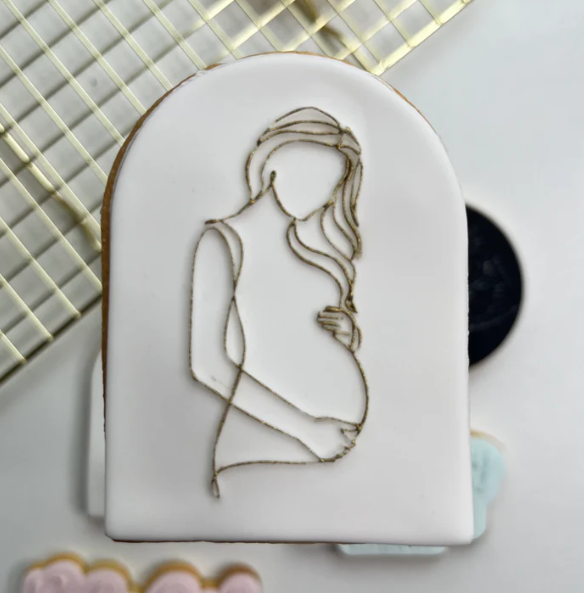 BABY 58 - Schwangere Frau (Ausstechform und Stamp)
