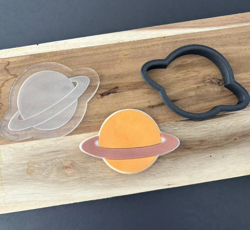 WELTRAUM 4 - Saturn (Ausstechform und Stamp)