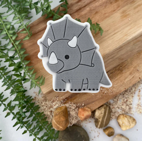 DINOSAURIER 4 - Triceratops (Ausstechform und Stamp)