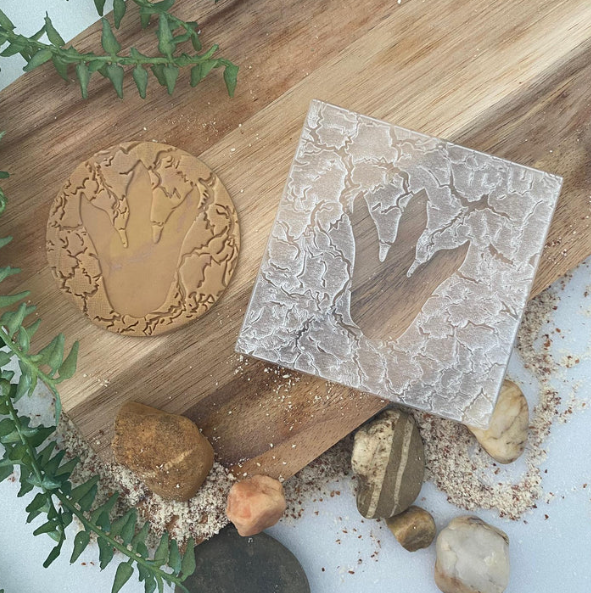 DINOSAURIER 5 - Fußabdruckmuster (Ausstechform und Stamp)