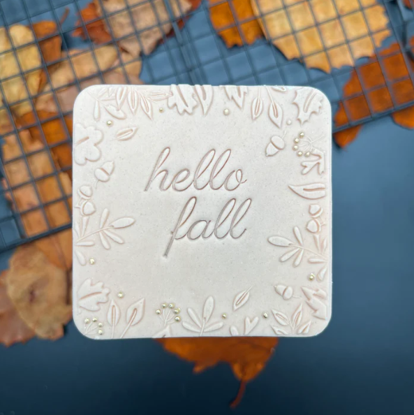 HERBST 17 - Herbstlicher Umriss-Quadrat (Ausstechform und Stamp)