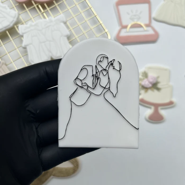 HOCHZEIT 18 - Küssendes Paar (Ausstechform und Stamp)