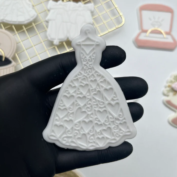 HOCHZEIT 31 - Hochzeitskleid (Ausstechform und Stamp)