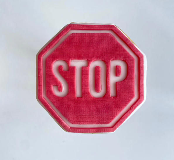 KLEINE BAUSTELLE 10 - Stoppschild (Ausstechform und Stamp)