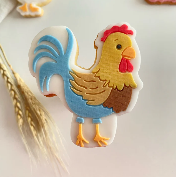 BAUERNHOF 7 - Hahn (Ausstechform und Stamp)