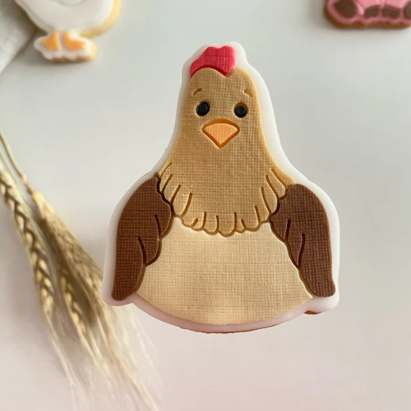 BAUERNHOF 8 - Huhn (Ausstechform und Stamp)