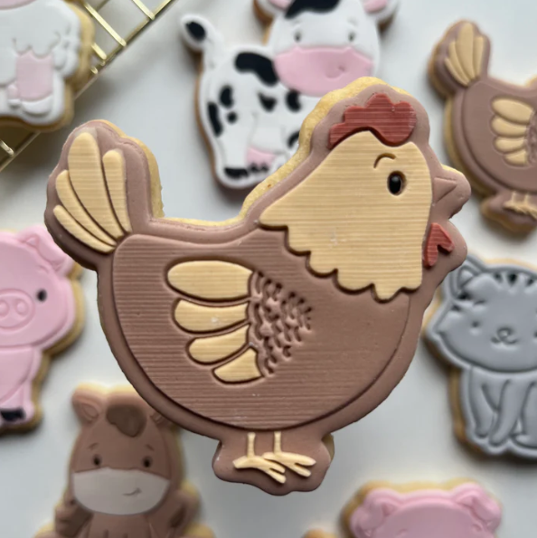 BAUERNHOF 14 - Hahn (Ausstechform und Stamp)