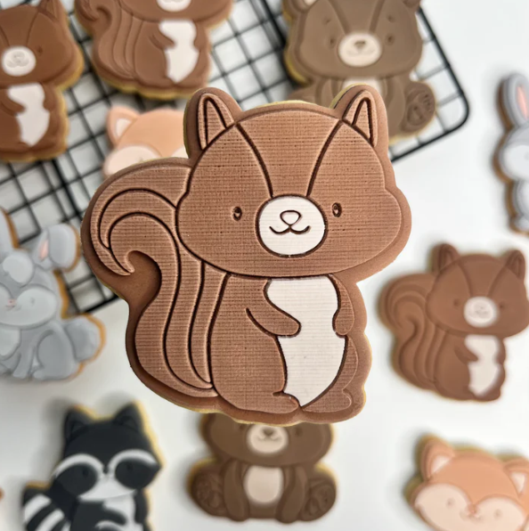 WALDTIERE (2) 1 - Eichhörnchen (Ausstechform und Stamp)