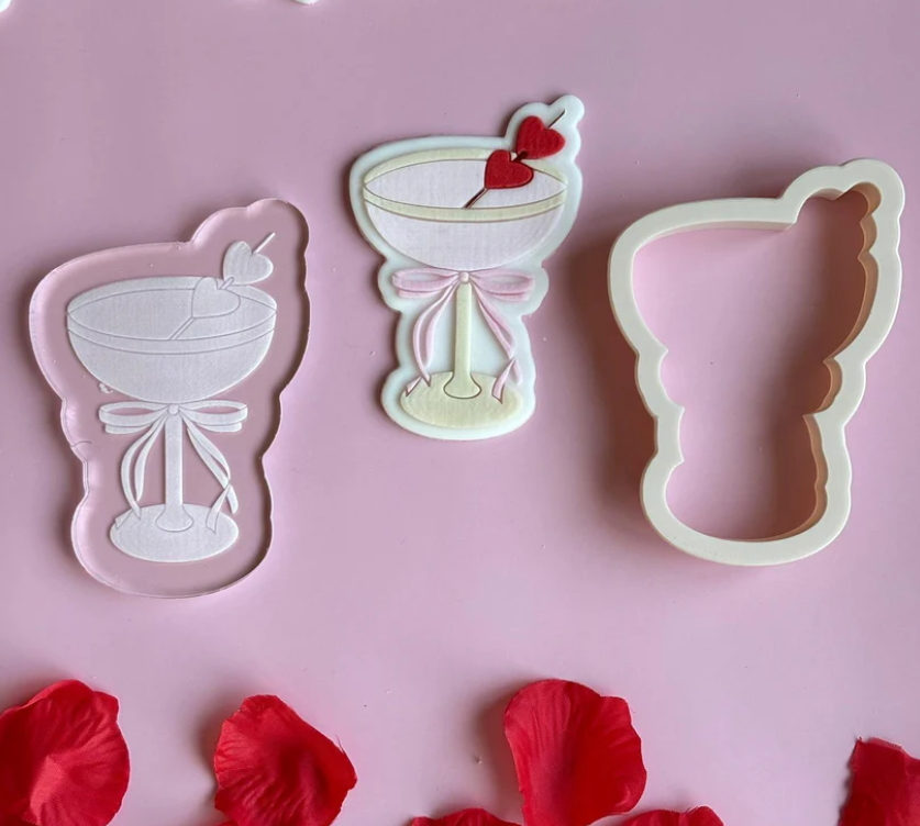 VALENTINSTAG 39 - Cocktail (Ausstechform und Stamp)