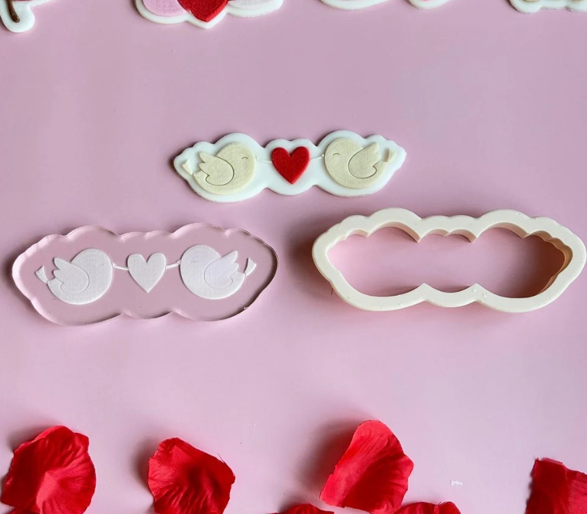 VALENTINSTAG 40 - Vögel (Ausstechform und Stamp)