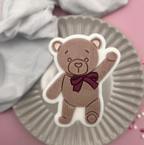 VALENTINSTAG 66 - Teddybär (Ausstechform und Stamp)