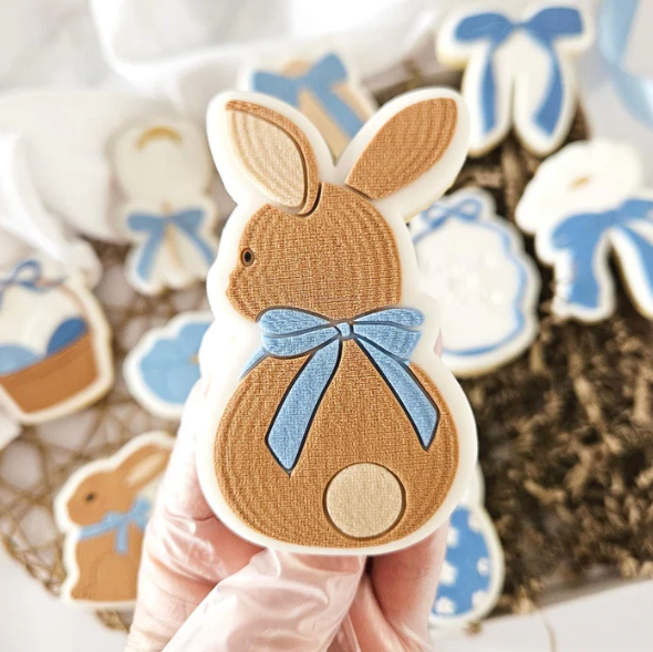 OSTERN 62 - Häschen mit Schleife (Ausstechform und Stamp)