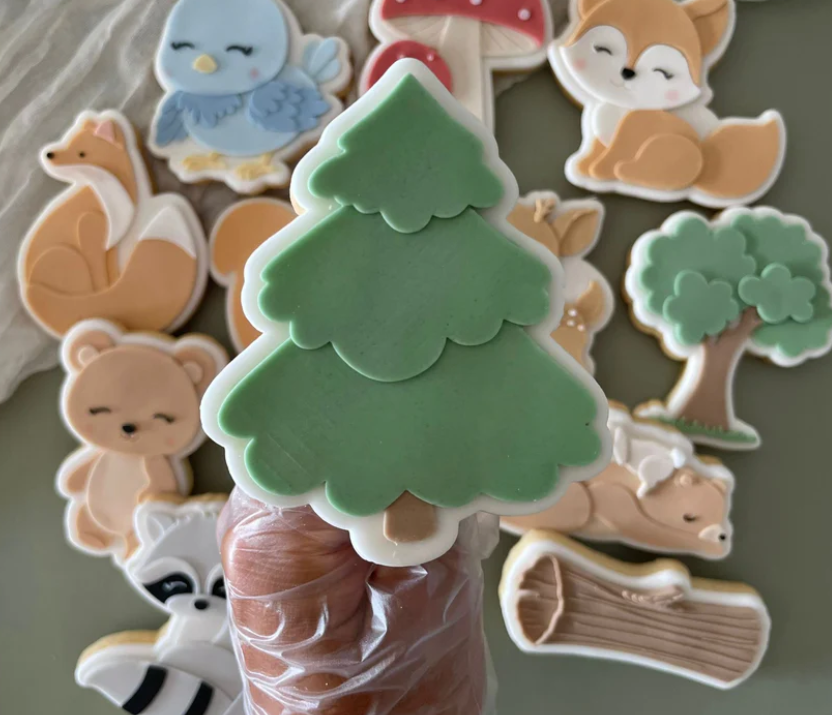 WALDTIERE (3) 8 - Baum (Ausstechform und Stamp)