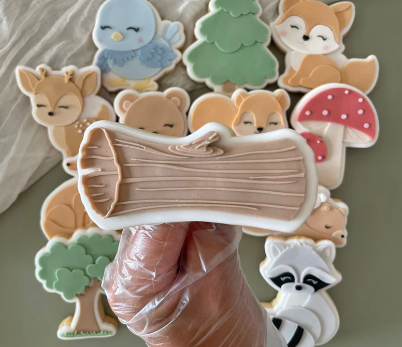 WALDTIERE (3) 9 - Holzscheit (Ausstechform und Stamp)