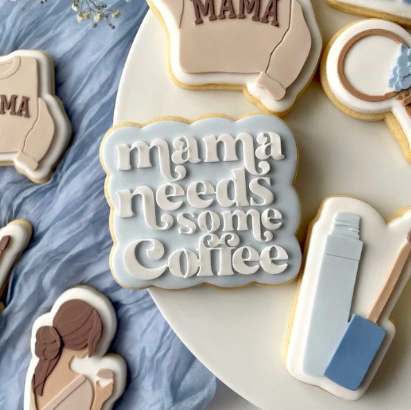 MUTTERTAG - 35 Mama braucht Kaffee (Ausstechform und Stamp)