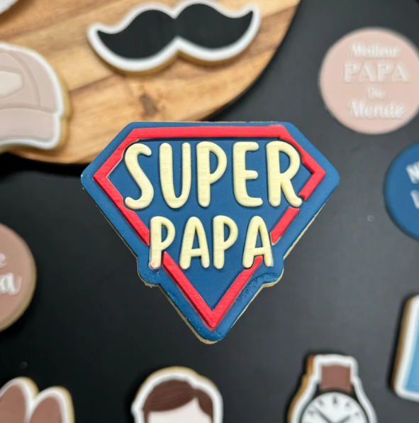 VATERTAG - 12 Super Papa (Ausstechform und Stamp)