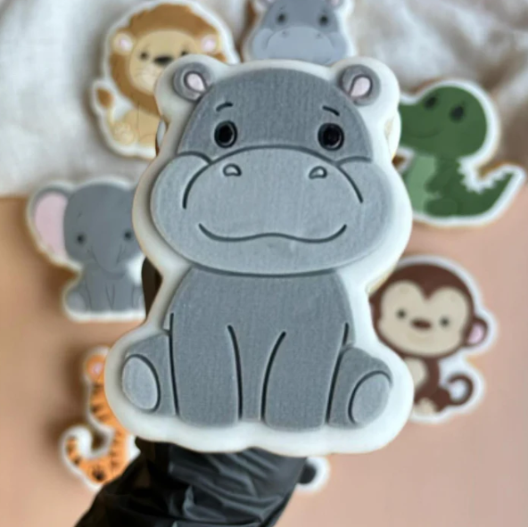 SAFARI (2) 28 - Nilpferd (Ausstechform und Stamp)