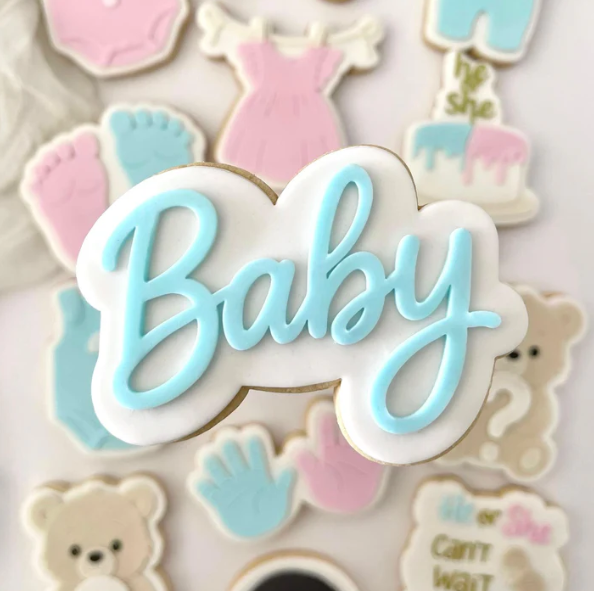 GENDER REVEAL 2 - Baby (Ausstechform und Stamp)