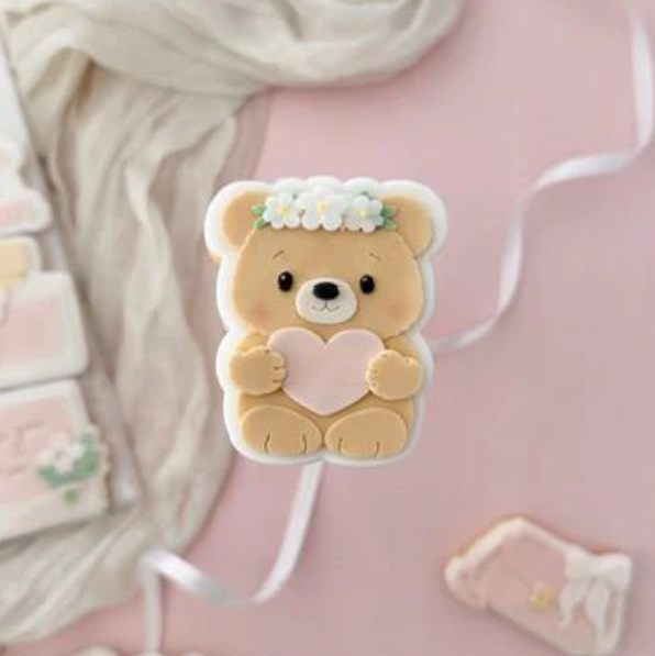 MUTTERTAG - 70 Teddybär mit Herz - MINI
