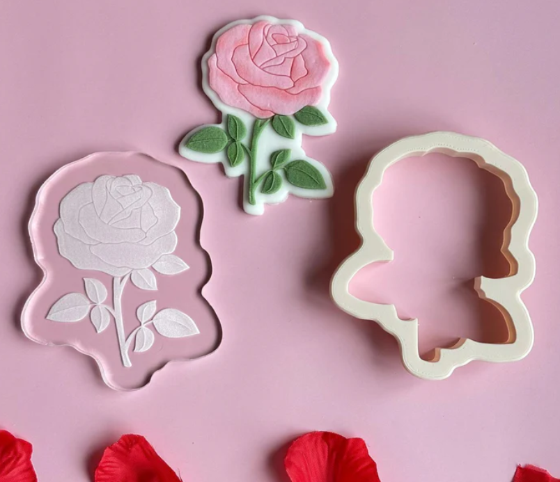 VALENTINSTAG 11 - Rose (Ausstechform und Stamp)
