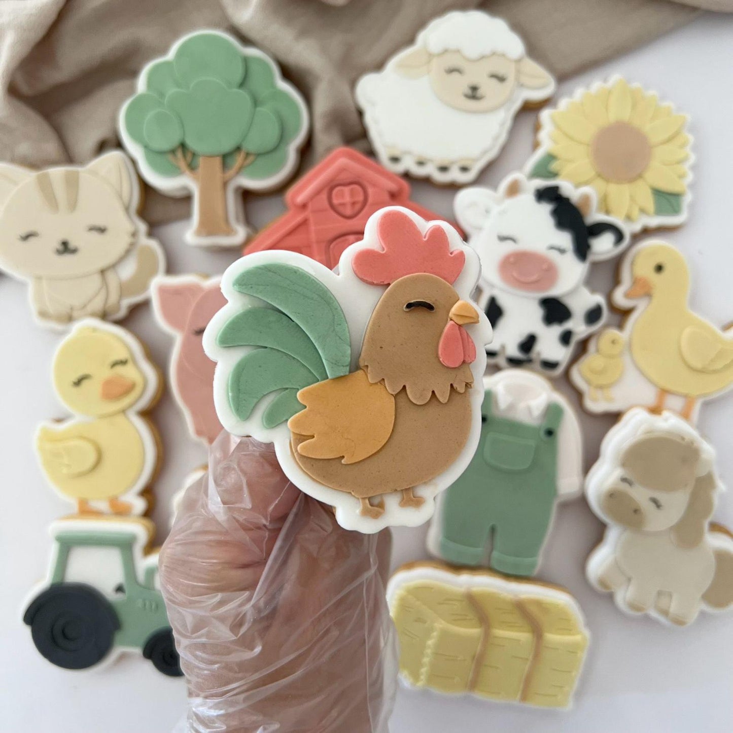 BAUERNHOF (2) 11 - Hahn (Ausstechform und Stamp)