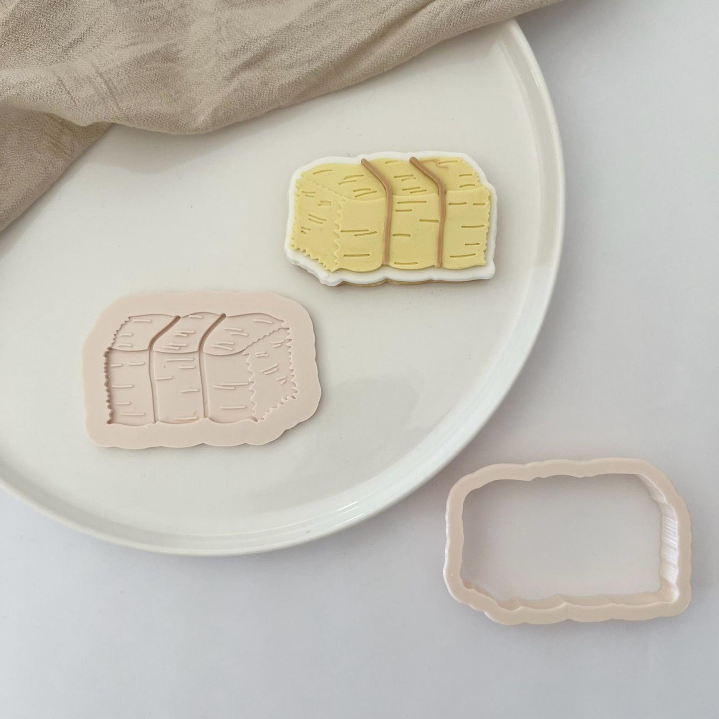 BAUERNHOF (2) 2 - Strohballen (Ausstechform und Stamp)