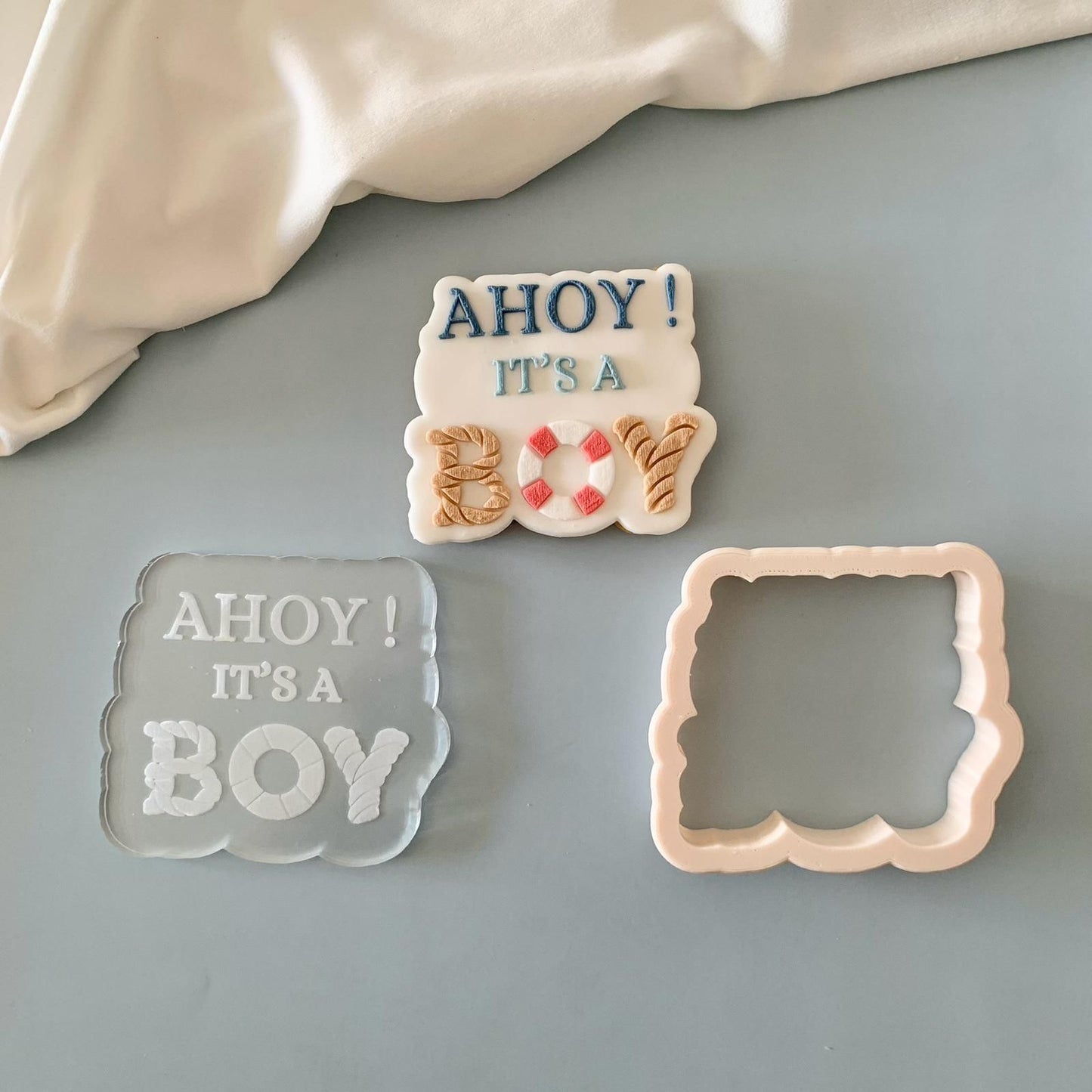 SEEMANN 17 - Ahoy it's a boy (Ausstechform und Stamp)