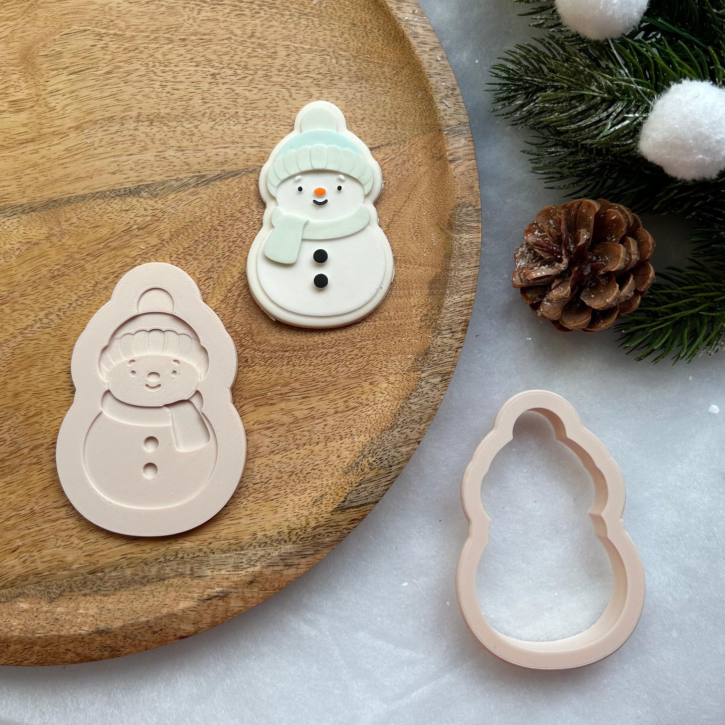 WEIHNACHTEN PLA 44 - Schneemann (Ausstechform und Stamp)