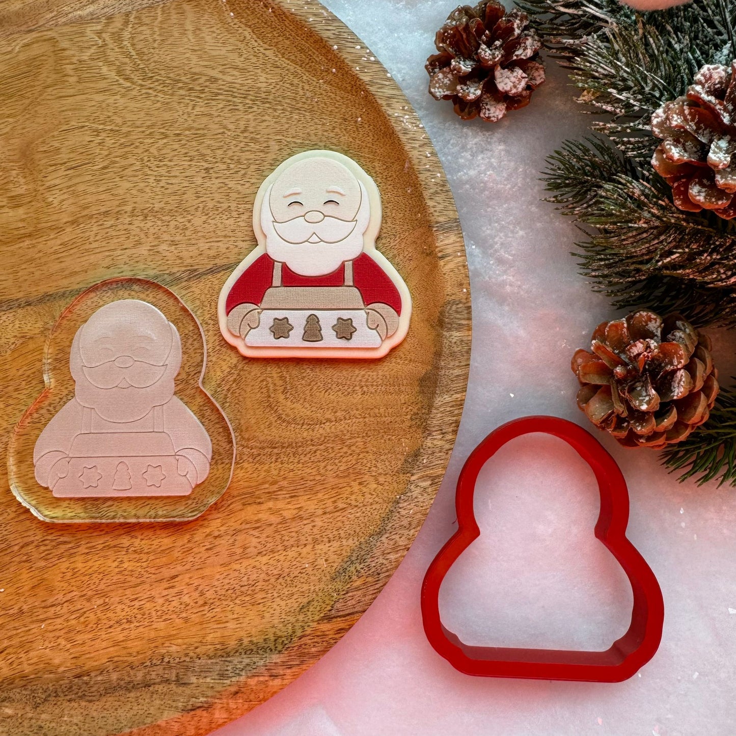 WEIHNACHTEN 3 - Weihnachtsmann (Ausstechform und Stamp)