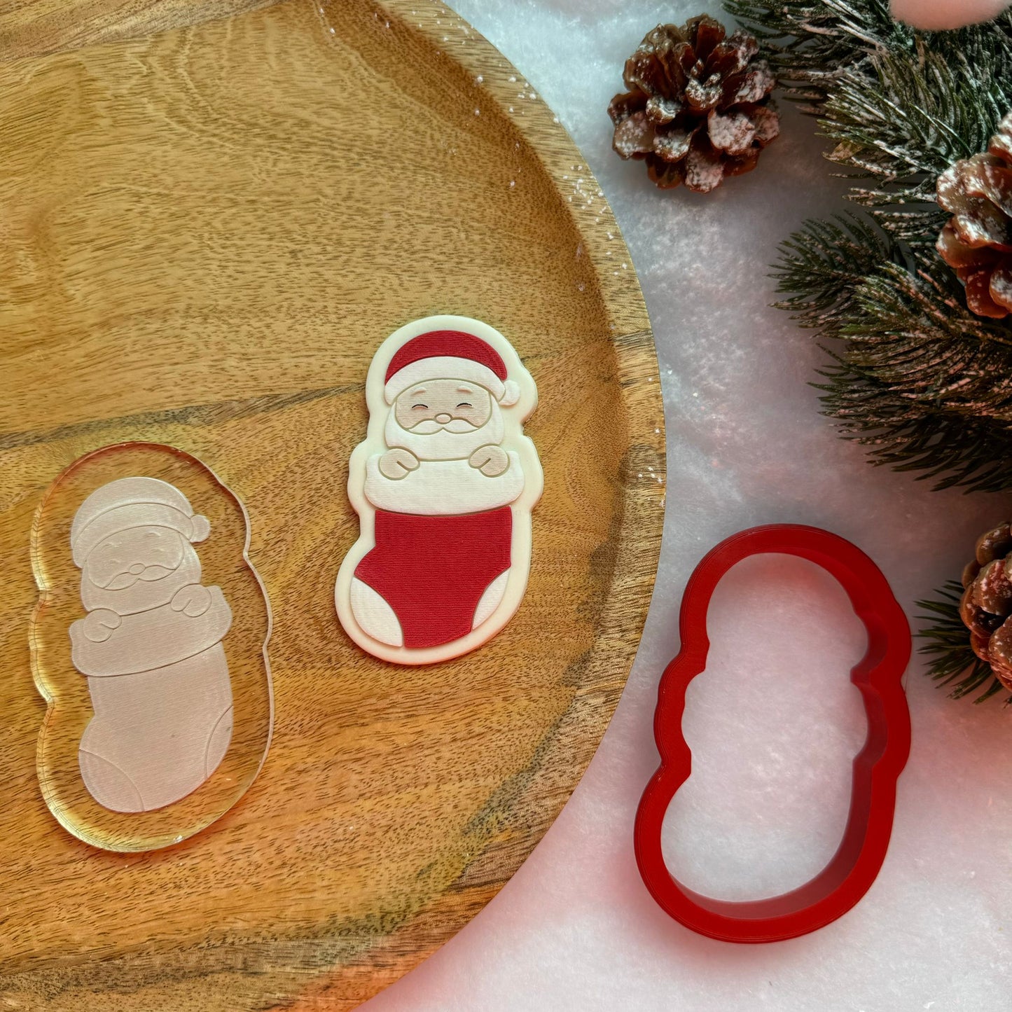 WEIHNACHTEN 28 - Weihnachtsmannsocke (Ausstechform und Stamp)