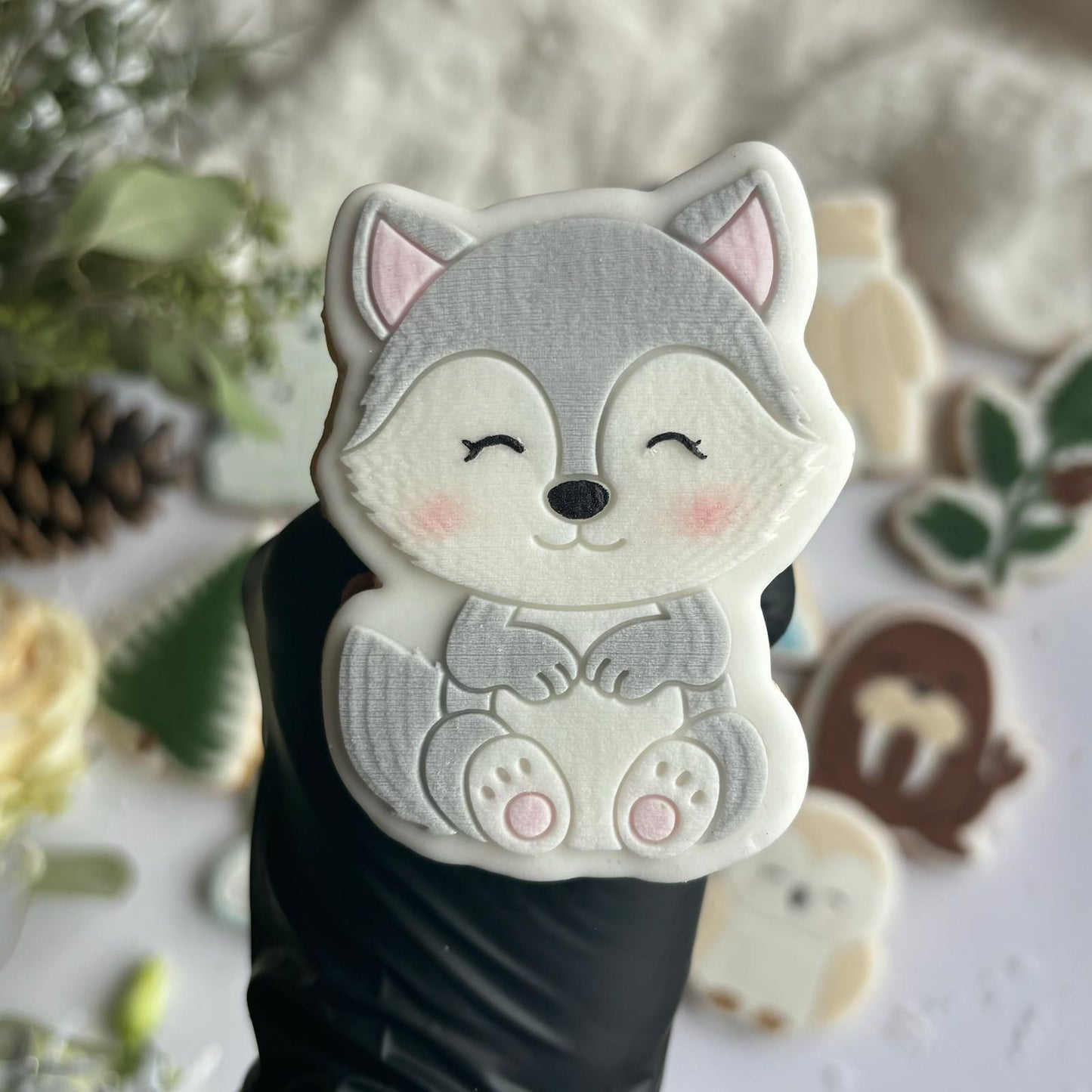 WINTERTIERE 1 - Wolf (Ausstechform und Stamp)