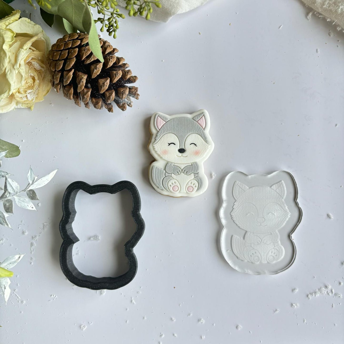 WINTERTIERE 1 - Wolf (Ausstechform und Stamp)