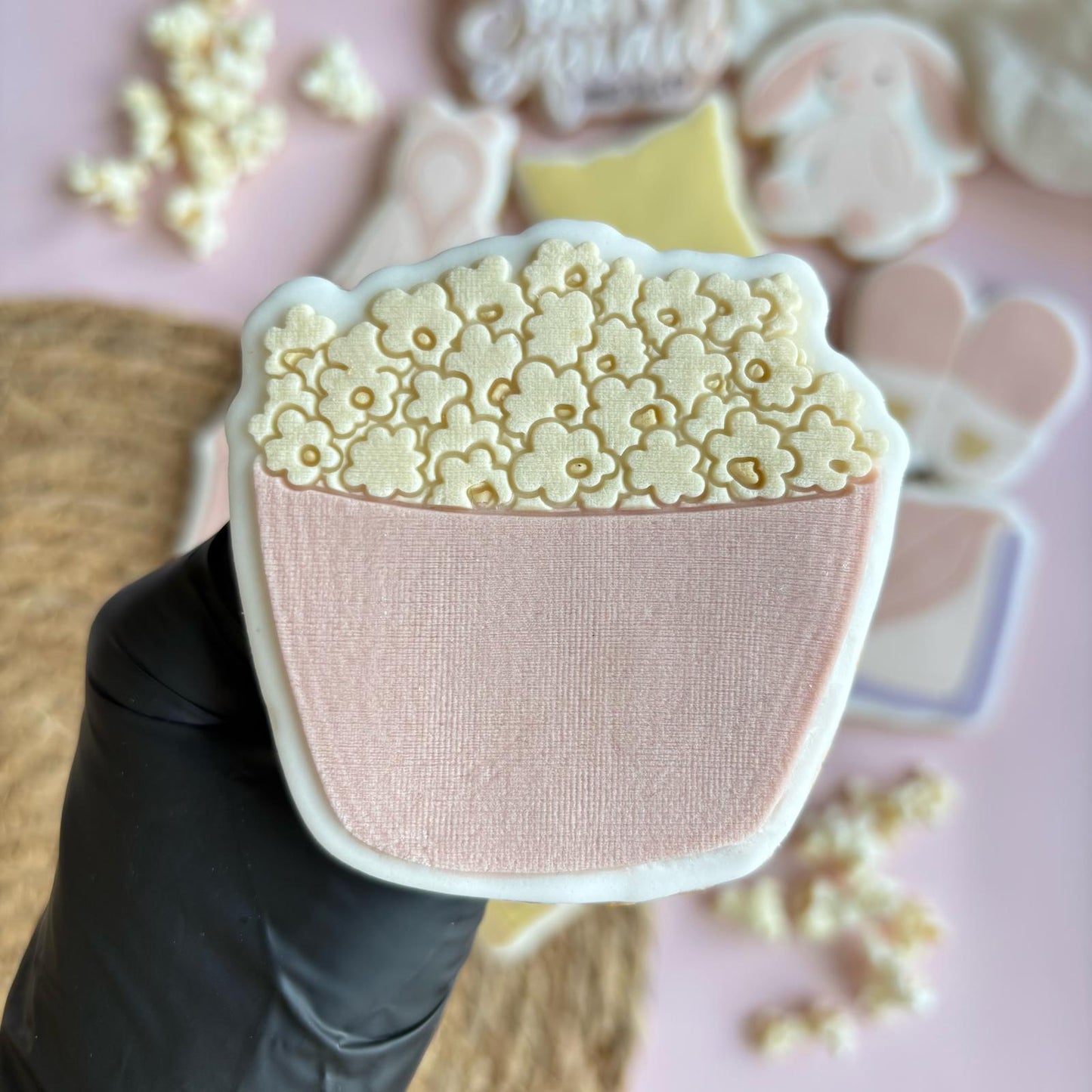 PYJAMAPARTY - 10 Pop Corn (Ausstechform und Stamp)