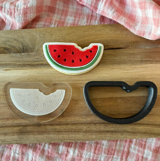 FRÜCHTE 1 - Halbe Wassermelone (Ausstechform und Stamp)