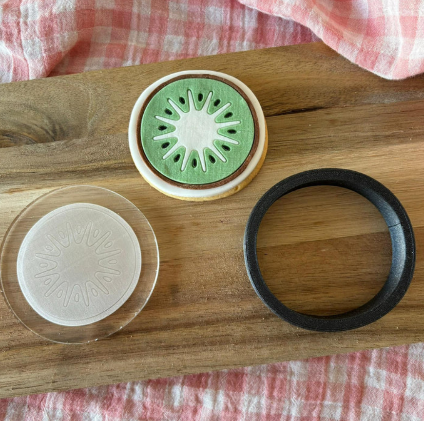 FRÜCHTE 17 - Kiwi (Ausstechform und Stamp)
