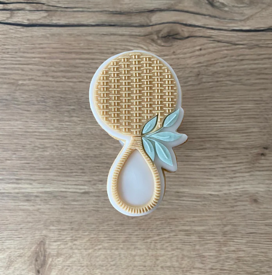 BABY 5 - Babyrassel mit Blättern (Ausstechform und Stamp)