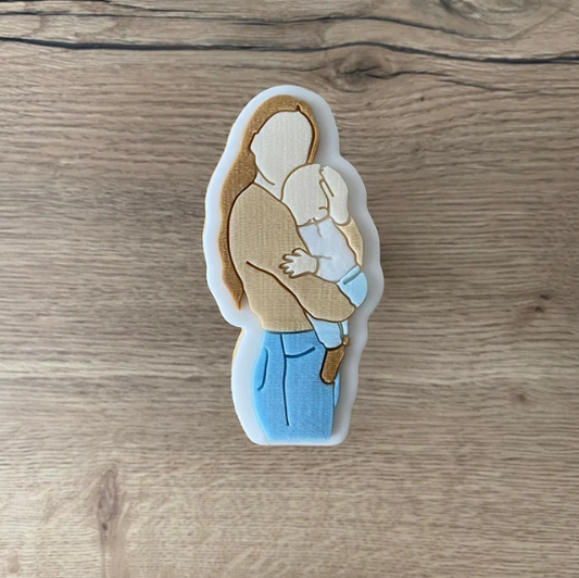 BABY 37 - Schwangere Frau mit Baby (Ausstechform und Stamp)