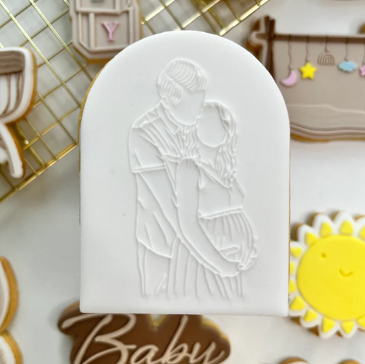 BABY 59 - Schwangere Frau und Ehemann (Ausstechform und Stamp)