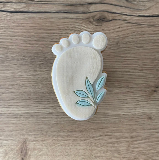 BABY 2 - Babyfuß mit Blumen (Ausstechform und Stamp)