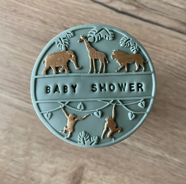 SAFARI 7 - Jungel-Umriss Baby Shower (Ausstechform und Stamp)