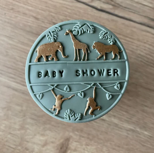 SAFARI 7 - Jungel-Umriss Baby Shower (Ausstechform und Stamp)