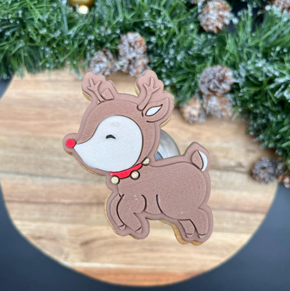 WEIHNACHTEN 18 - Reh (Ausstechform und Stamp)