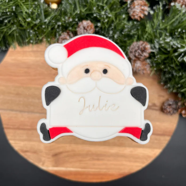 WEIHNACHTEN 27 - Tischkarte Weihnachtsmann (Ausstechform und Stamp)