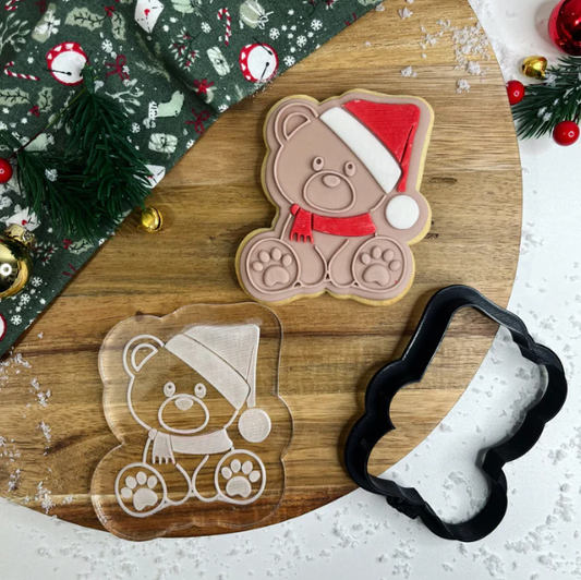 WEIHNACHTEN 64 - Christmas Teddy (Ausstechform und Stamp)