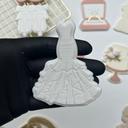 HOCHZEIT 1 - Hochzeitskleid (Ausstechform und Stamp)