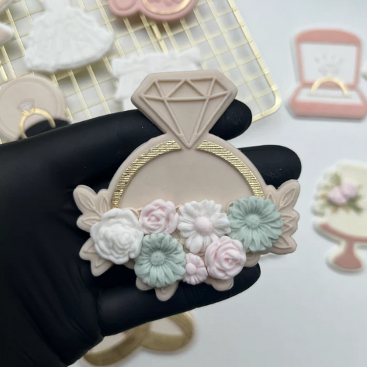 HOCHZEIT 4 - Blumenring (Ausstechform und Stamp)