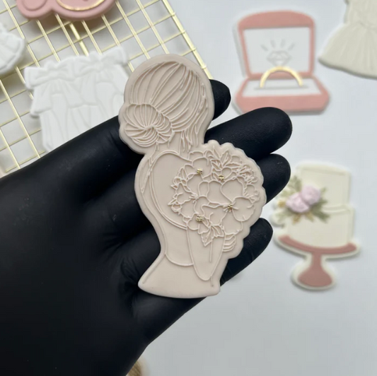 HOCHZEIT 8 - Braut (Ausstechform und Stamp)